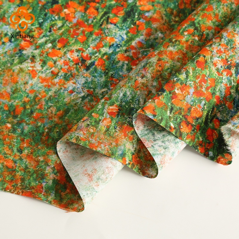 100x110cm Tranh Sơn Dầu Phong Cách Vintage Chắp Vá Vải DIY May Tự Làm Túi Xách Khăn Trải Bàn Needlework Chất Liệu Thủ Công Mỗi Mét TJ5925