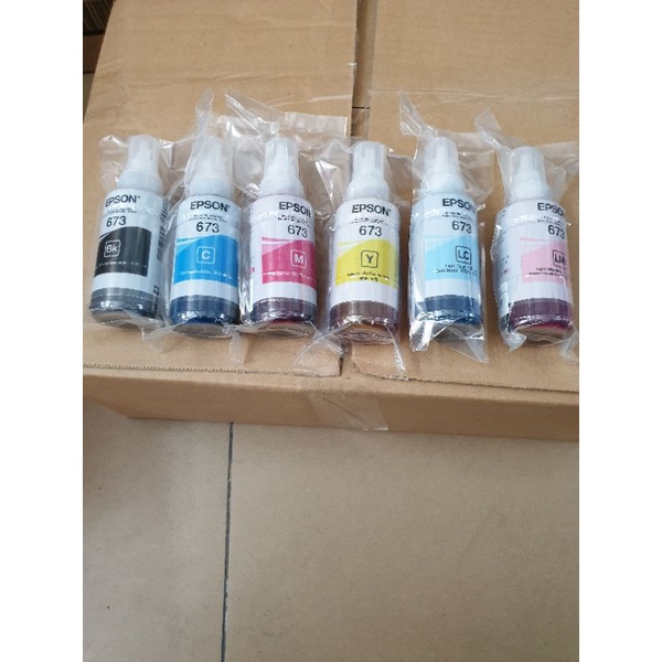 Bộ mực 6 màu 673 P Dùng cho máy epson L800/L805/L850/L1800... | Shopee ...