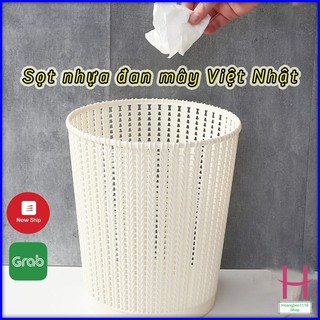 Sọt nhựa đan mây đựng đồ đa năng linh hoạt Việt Nhật – Sọt rác văn phòng đa năng { H }