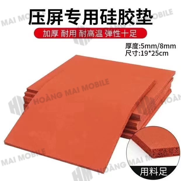 Tấm cao su lót ép màn hình, ép kính, ép ron, ép keo kích thước 250x200