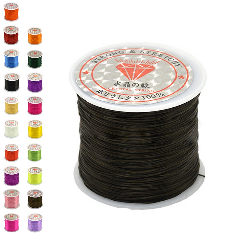 Cuộn dây cước co giãn làm trang sức vòng tay / vòng cổ 0.5mm dài 50m