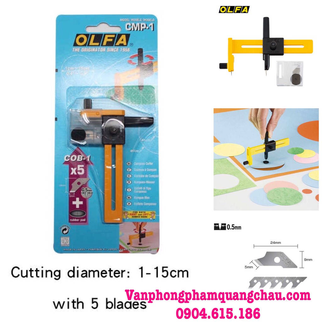 Compa cắt tròn hãng OLFA (đường kính 1cm - 15cm) | Shopee Việt Nam