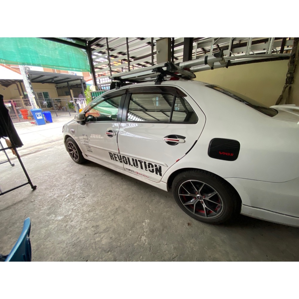 Tem UV cao cấp dán xe ô tô  TRD Sporti Stickers. Dán xe trắng. Decal chống nước, không bay màu, bong tróc