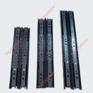 Bộ thanh ray trượt 3 tầng ngăn kéo tủ bàn máy tính, trang điểm thép không rỉ