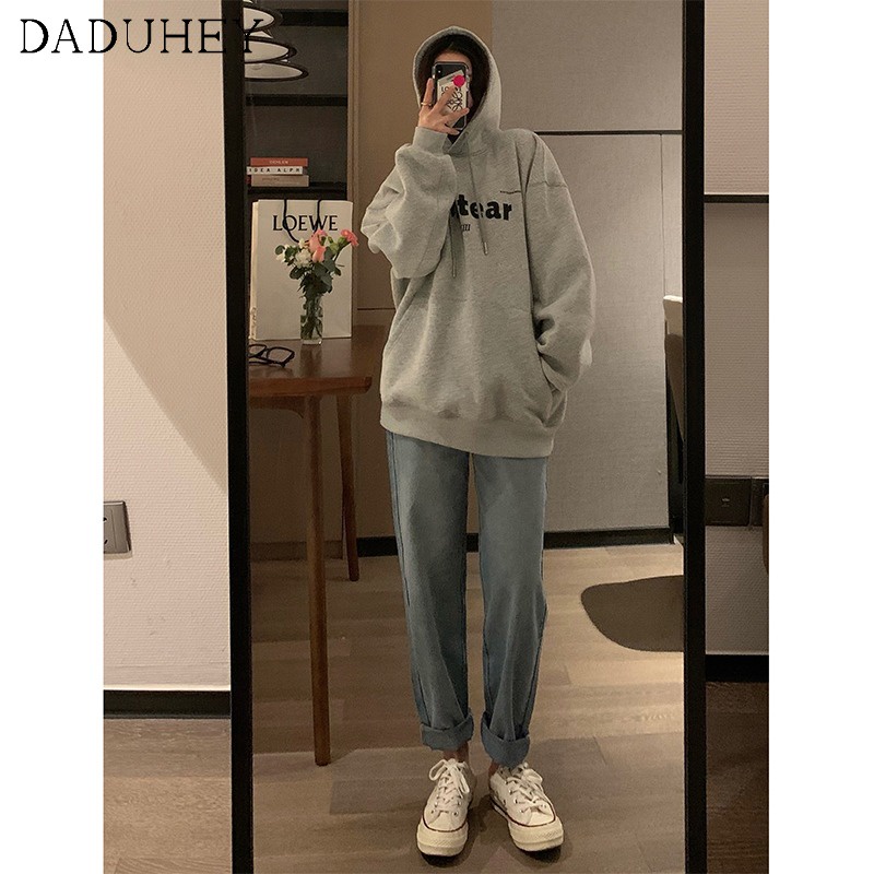 Ảnh Daduhey Quần jean nữ ống rộng cạp cao cá tính thời trang mùa thu 1