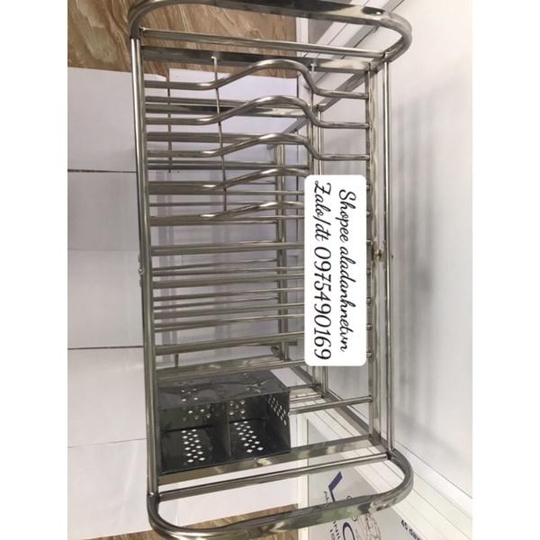 Trạn bát inox 3 tầng kèm ống đũa siêu dày sịn, kệ , giá úp chén bán inox dày hàng loại 1 giá tận xưởng