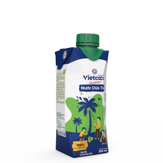 Nước Dừa Tươi hữu cơ Vietcoco 330ml giàu vitamin khoáng chất