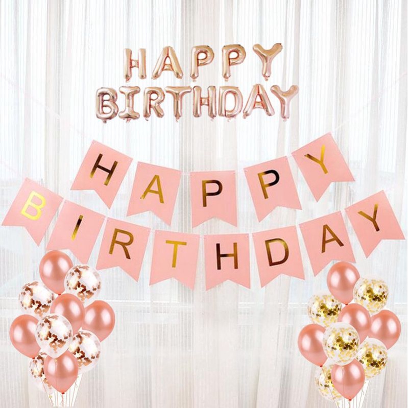 Dây chữ Happy Birthday trang trí sinh nhật nhiều mẫu đa dạng dễ thương - Kem Shop K9