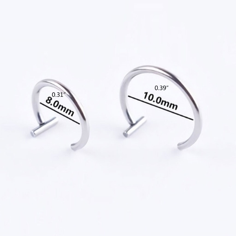 Set 5 Khuyên Mũi / Môi / Tai / Mũi Giả Đục Lỗ