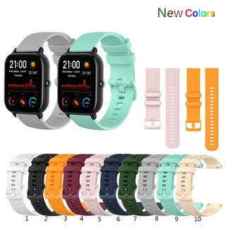 Dây đeo đồng hồ silicon 20mm dành cho Huami Amazfit GTS 4 3 2 2e Gts2 Mini / Bip Lite S U 3 Pro Pop / Neo / GTR 42mm