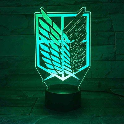 Siy7 Đèn Led Anime Tấn Công Titan Eren Jaeger Mikasa · Ackerman Để Bàn USB 3D Chiếu Sáng Acrylic Tại Nhà Đèn Văn Phòng Quà Tặng