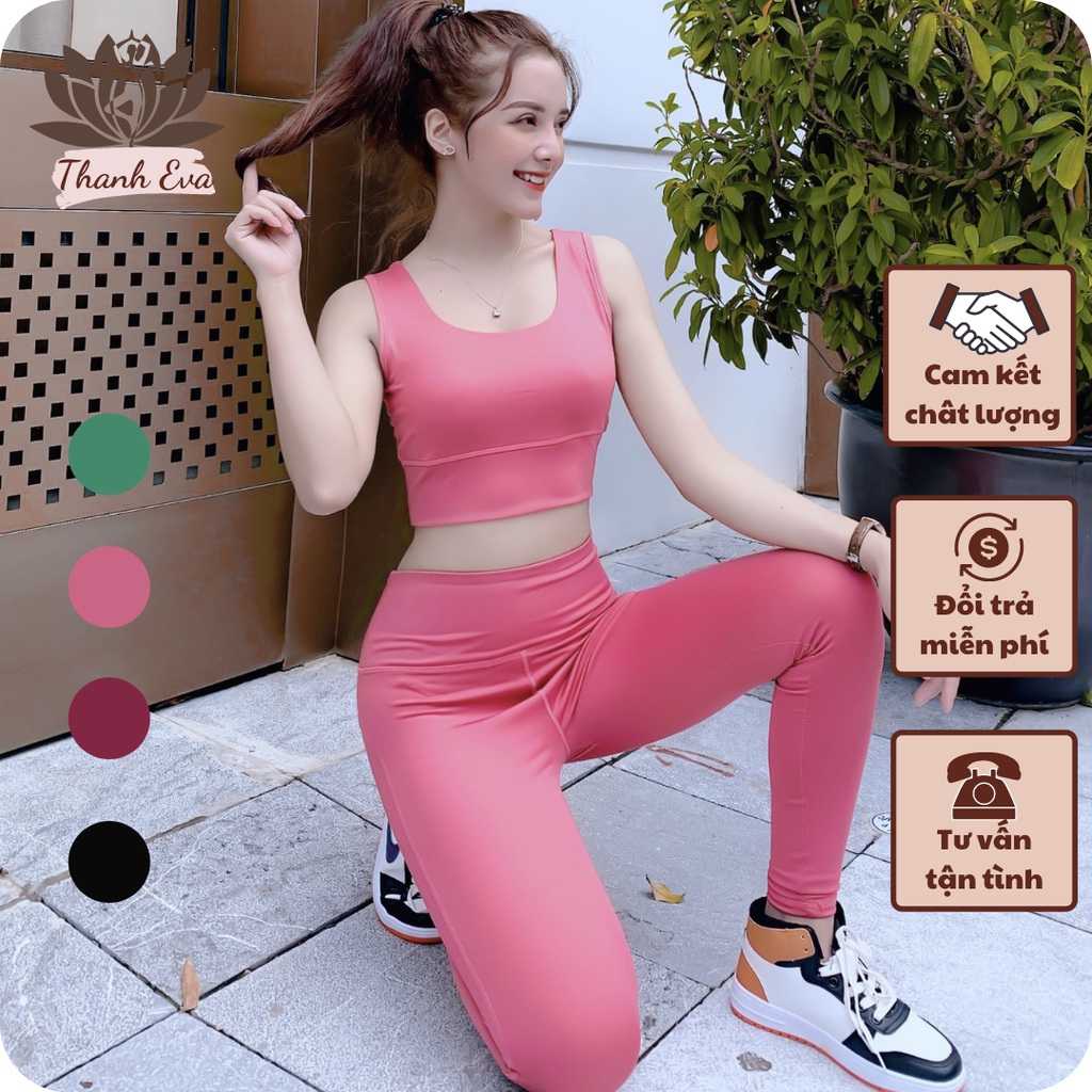 [Giá hủy diệt] Bộ thể thao tập gym, yoga, aerobic chất thun lạnh co giãn đa chiều siêu đẹp