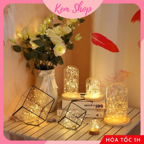 Dây đèn led đom đóm fairy light có chế độ nháy 2m/3m trang trí decor - Kem Shop K19