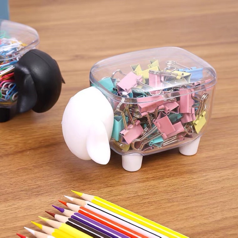 Hộp đựng bông tăm mini thiết kế hình thú dễ thương