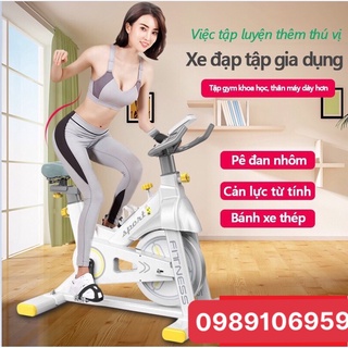 Xe đạp tập thể dục tại nhà Fitness Q8, KHÁNG TỪ không tạo tiếng ồn, Đồng hồ đo nhịp tim, Yên xe mềm và thoáng khí