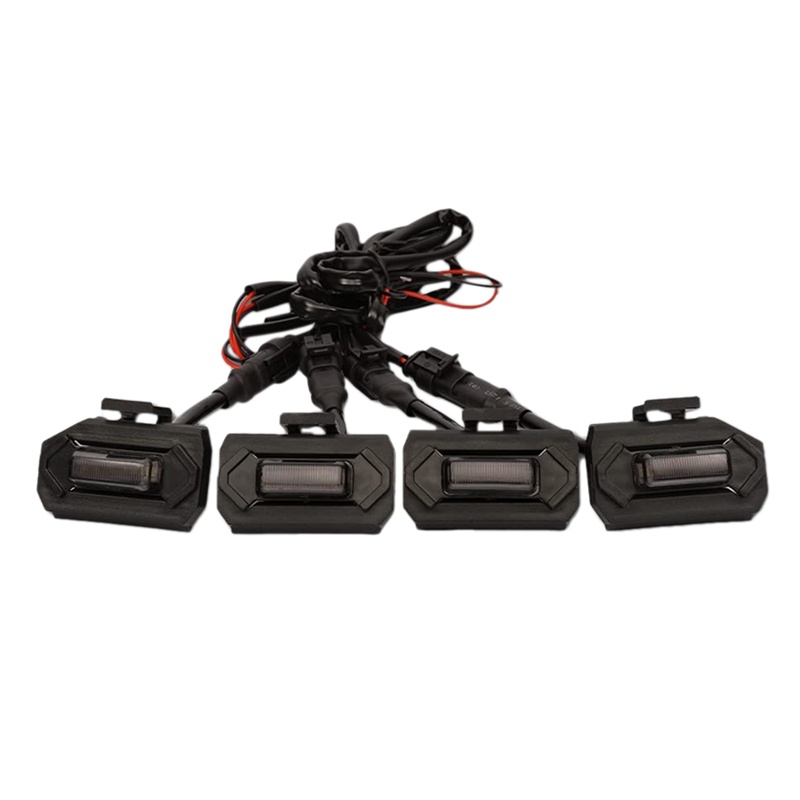 Set 4 Đèn LED Ánh Sáng Trắng Gắn Phía Trước Xe Toyota Tacoma Raptor TRD Off Road Sport 2020 2021