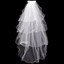 GODD Vải tuyn Váy Cưới Viền Trắng Nơ Cô Dâu Nhiều Lớp Lông Veil Lược Giả P