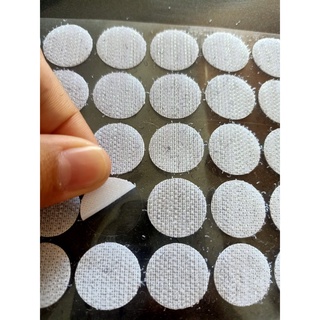 Băng Dính Gai Tròn Velcro [sỉ 1000 cặp]  nhám Có Keo Sẵn 2 Mặt Miếng Dán Xé Siêu Dính handmade Size 1cm- 2cm (màu trắng)