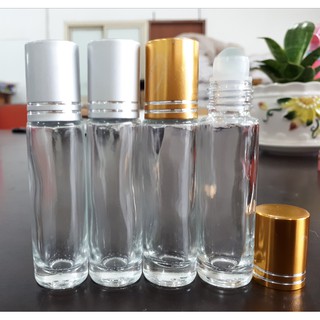 Chai Chiết Nước Hoa Thủy Tinh 10ML Dạng Bi Lăn Siêu Xinh Nắp Vàng hoặc Bạc