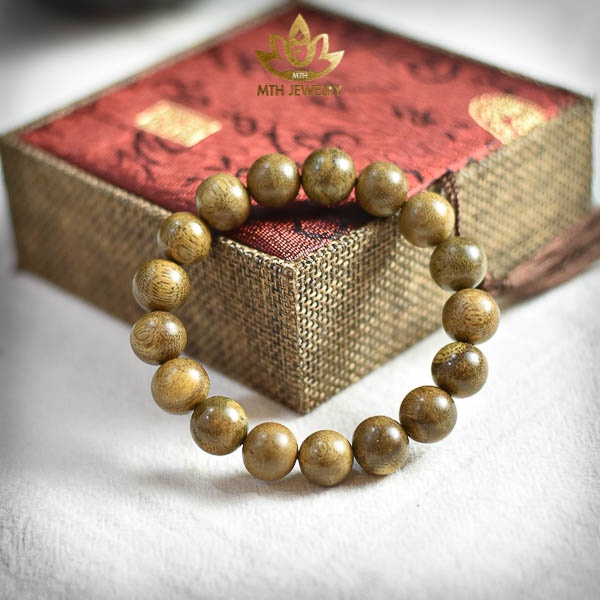 Ảnh Vòng Tay Trầm Hương MTH JEWELRY Hạt Tròn Đơn size 12mm Trầm Tốc Việt Tự Nhiên - Mùi Dịu Nhẹ | Mộc Trầm Hương 2