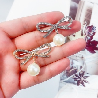 Ghim Cài Áo Hình Nơ Đính Ngọc Trai Thời Trang