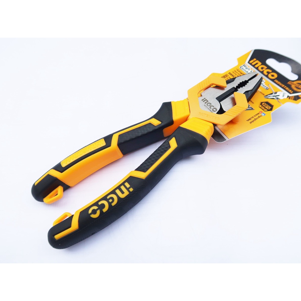 Ảnh Kìm răng cắt cao cấp 8 inch (20cm) thép Cr-V INGCO HHCP28200 kẹp chặt và cắt đồng, thép, nhôm 2