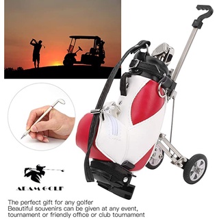 Bộ quà tặng chuyên dụng GOLFẺR hộp đựng bút hình túi đánh golf+3 cây bút hình gậy đánh golf+đế kiểu thảm cỏ độc đáo
