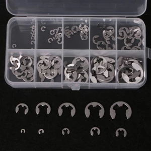 Bộ 120 cái kẹp chữ E 1.5mm-10mm cố định linh kiện bằng thép không gỉ