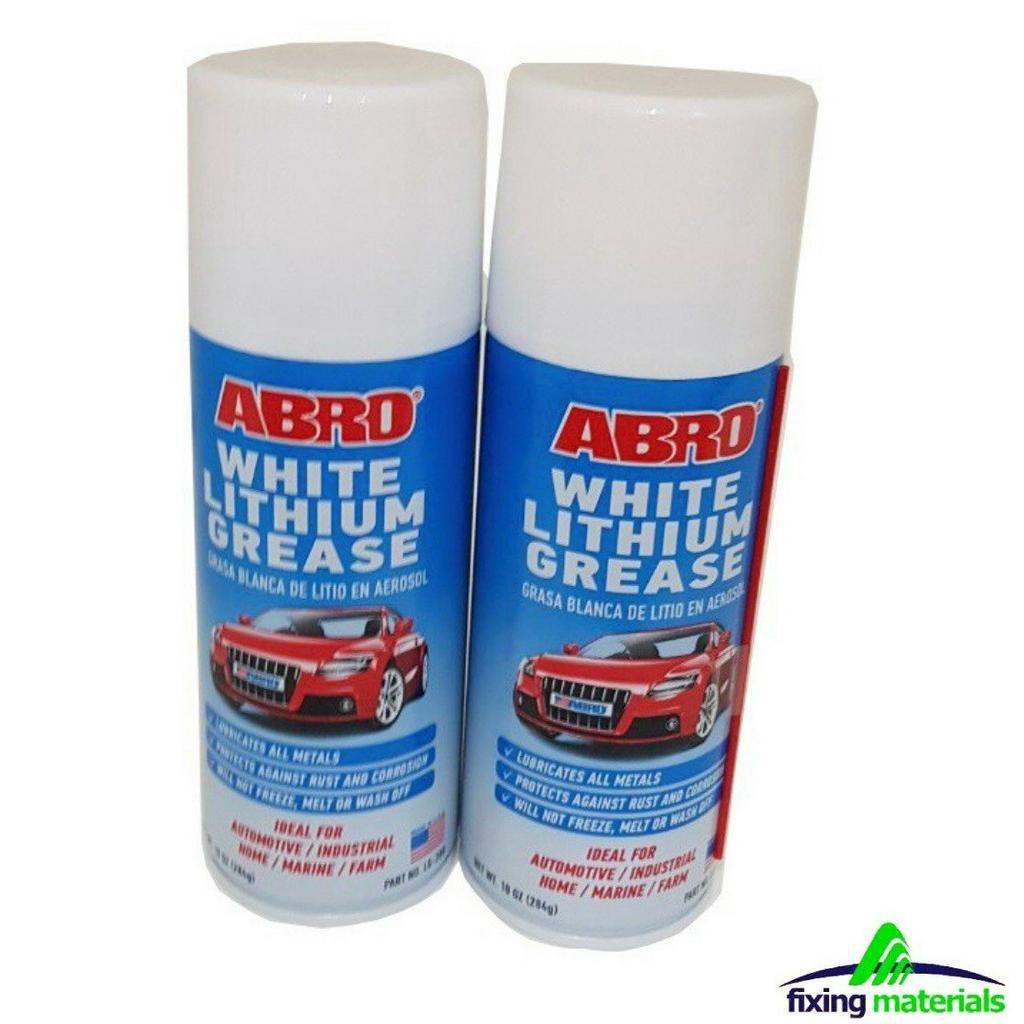 Mỡ bò nước dạng xịt bôi trơn chịu nhiệt ABRO WHITE LITHIUM GREASE 284G