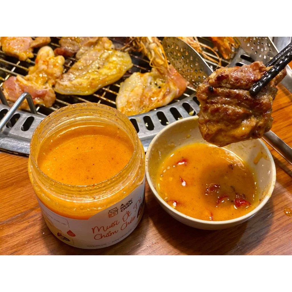 Muối chấm thịt nướng -muối ớt đỏ, sốt chấm BQQ, nước chấm hải sản,...- thương hiệu A Nước Chấm