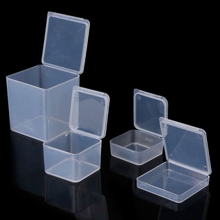Small Square Clear Plastic Jewelry Storage Boxes Beads  for Case Container