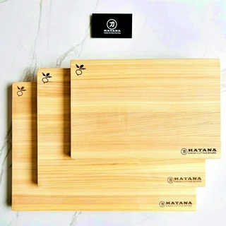 Thớt Gỗ Bách Nhật Hinoki Cao Cấp KATANA Kháng Khuẩn Chuyên Thái Đồ Chín