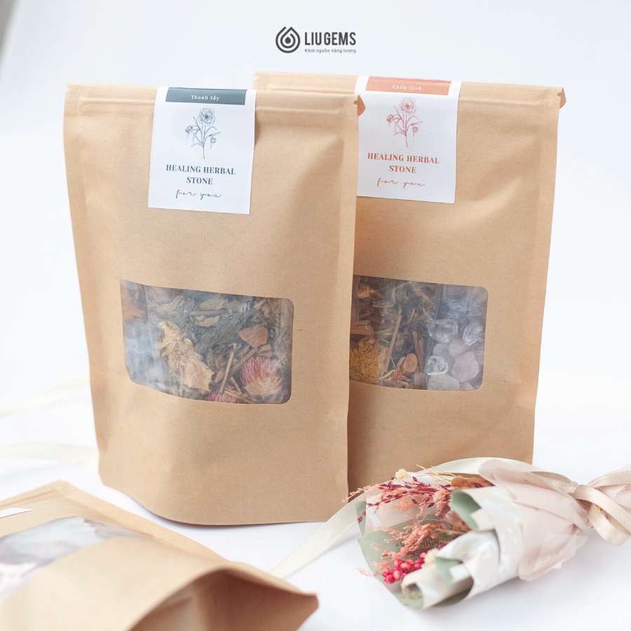 Thảo Mộc Xông Mặt, Ngâm Chân Thư Giãn Liugems Đá Thiên Nhiên 130g PK07