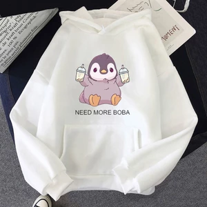 Áo Hoodie Hình Chim Cánh Cụt Dễ Thương Need More Boba