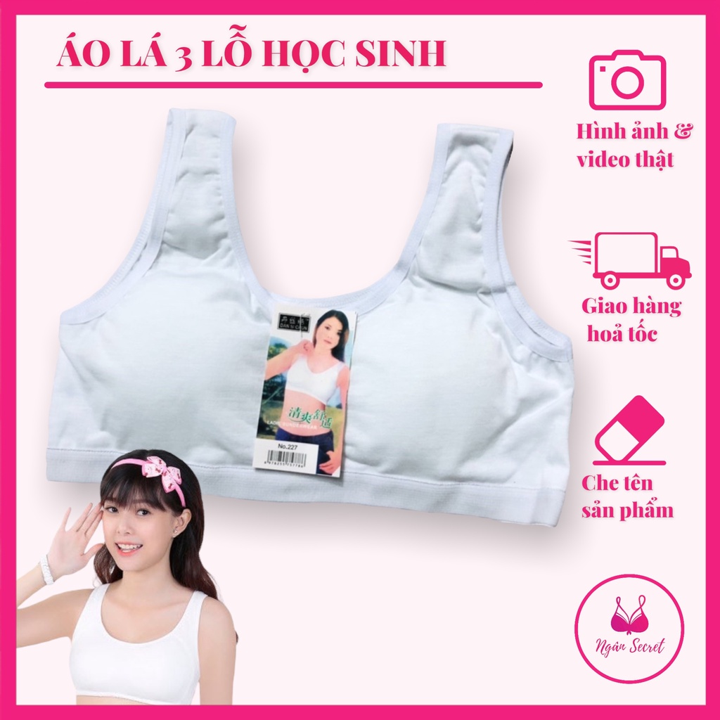 Áo Lá 3 Lỗ Học Sinh Mút Mỏng Cực Êm, Áo Bra Học Sinh