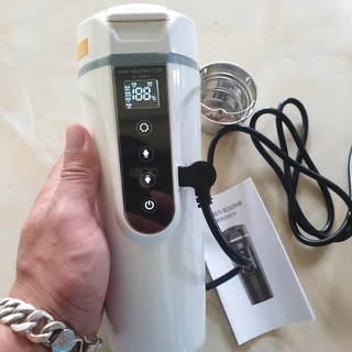 Máy đun nước, cốc nấu nước nóng 500ml cảm ứng trên xe hơi ô tô 12v-24v giúp pha trà sữa cafe, bình giữ nhiệt trên oto