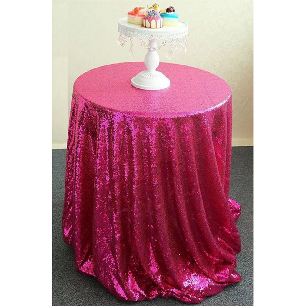 Khăn trải bàn tròn sequin sang trọng Khăn trải bàn trang trí tiệc khách sạn