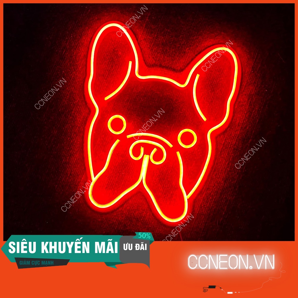 Đèn Trang Trí Phòng Led Neon Sign Mặt Cún