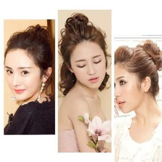Búi tóc giả xoăn cao cấp-Búi buộc xoăn to rối thời trang HaminStore