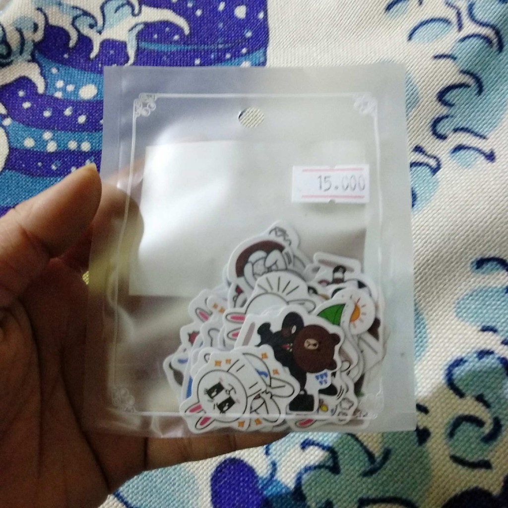 Set sticker gấu Brown và thỏ  37 tấm mini