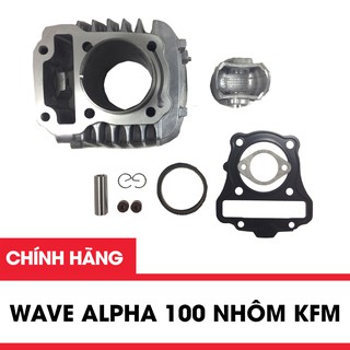 Full bộ nòng – bộ hơi Wave Alpha 100 nhôm KFM | Xi lanh – Piston – Bạc | Máy êm – Bốc – Bền