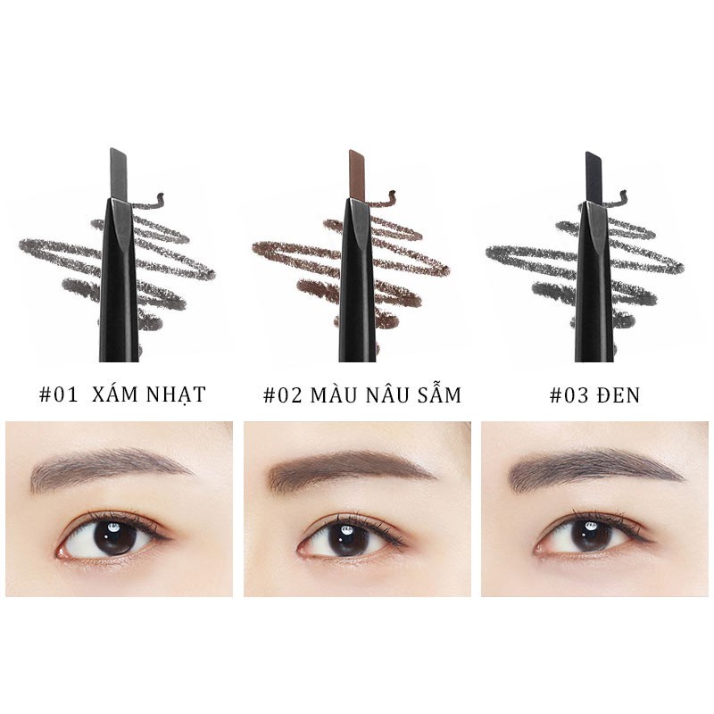 Ảnh Set kẻ mắt + kẻ viền chân mày FOCALLURE siêu mịn lâu trôi 3
