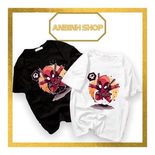Áo thun tay lỡ form rộng unisex nam nữ in hình chibi siêu anh hùng vải mịn mát