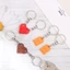 SMILE 2 Chiếc Móc Khóa Dễ Thương Trái Tim Tình Yêu Trang Sức Mặt Dây Chuyền Trái Tim