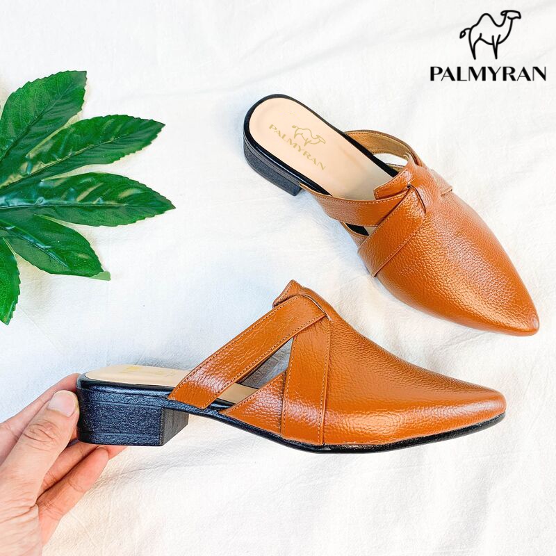 Giày sục nữ (sapo) da bò thật palmyran ST12 Bảo Hành 1 Năm