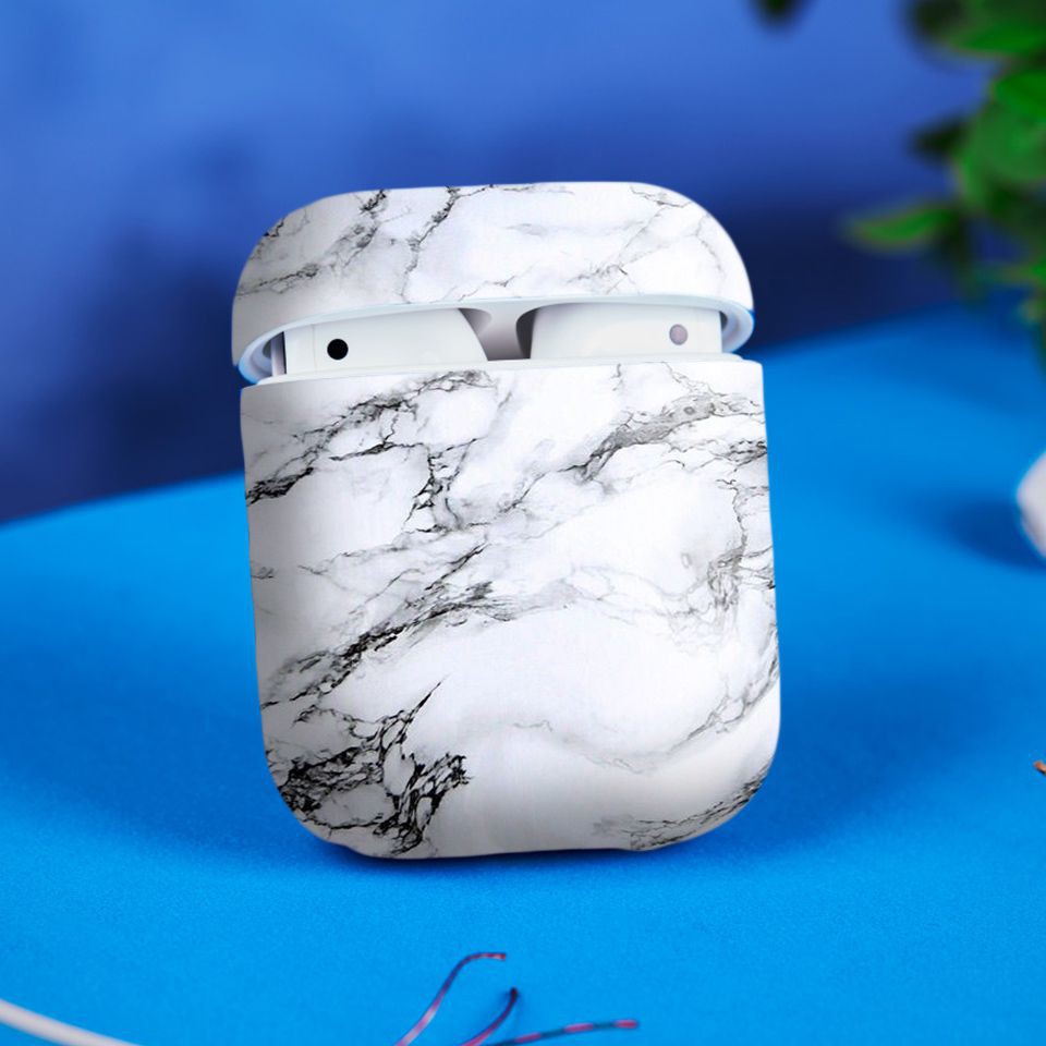 Miếng dán skin cho AirPods in hình đá trắng - dah006 (AirPods 1, 2, 3, Pro, i12)