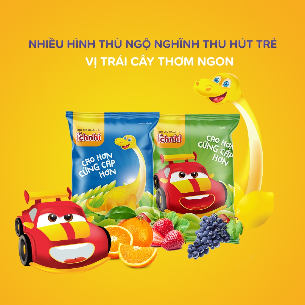 Ảnh Kẹo dẻo Calci-D Ích Nhi dây 10 gói cho bé bổ sung canxi 3