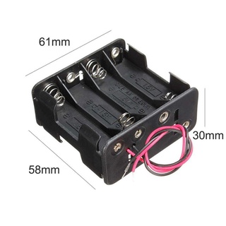 AUGUSTIN Hộp Đựng Pin An Toàn Chất Lượng Cao 12 Volt 12V Có Dây Chì 8 Pin AA Hộp Bảo Quản Pin Khe Cắm Kẹp Pin