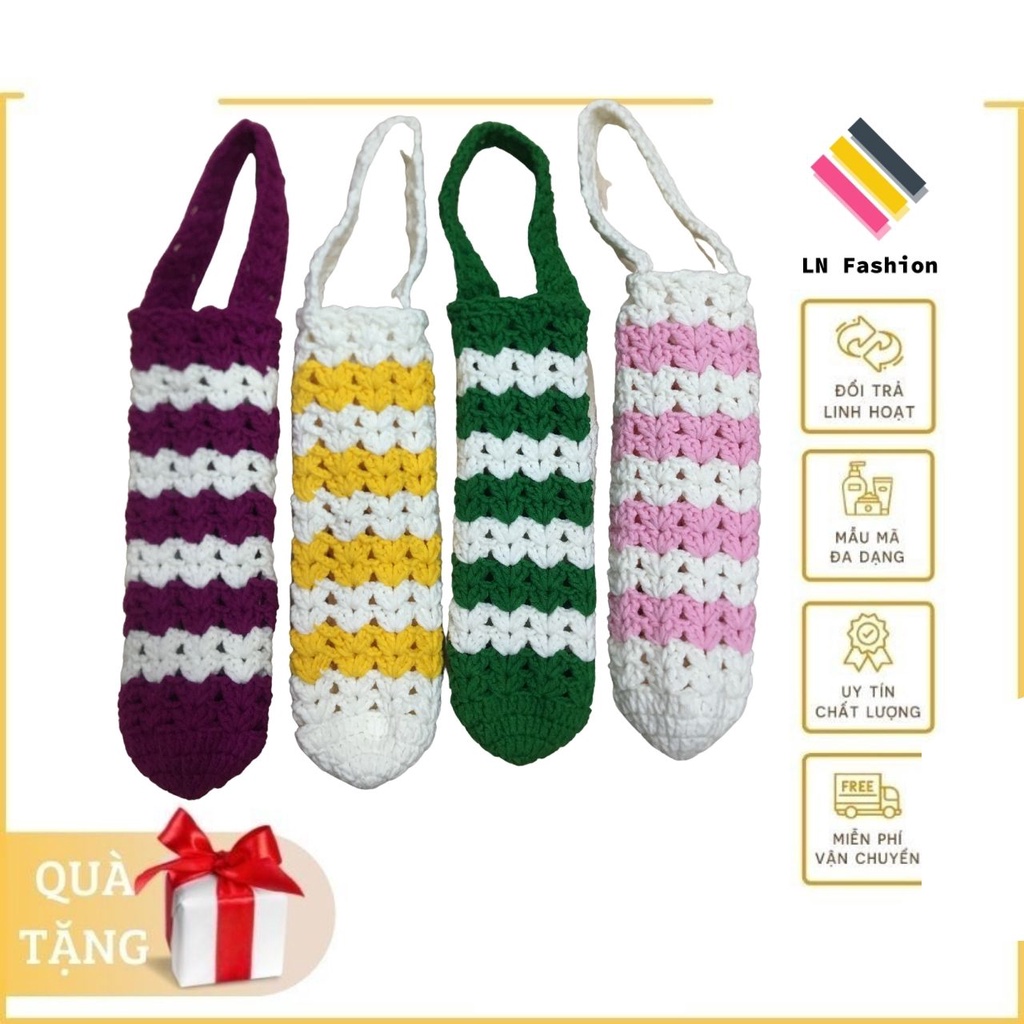 Túi len đựng Ly, Bình giữ nhiệt Handmade- Túi len handmade - LN_Fashion ...