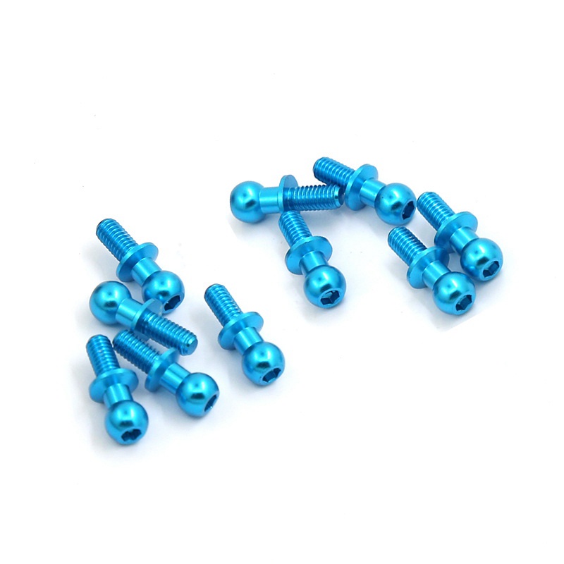 10 Chiếc M3 Kim Loại Lục Giác Đầu Bóng Vít Cho Tamiya TT01 TT02 Sakura D5 1 / 10 RC Drift Xe Phụ Tùng Đa Năng